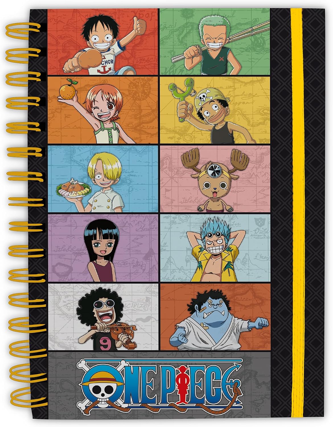 one piece - young straw hat crew - agenda a5 a righe a spirale