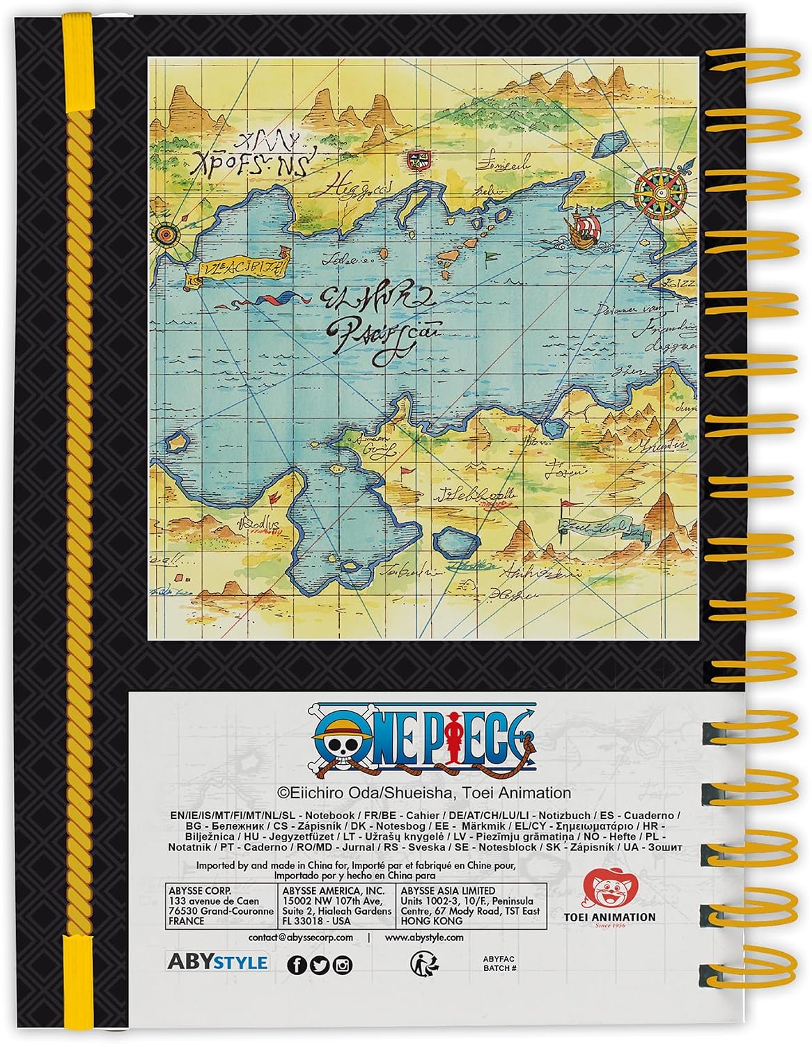 one piece - young straw hat crew - agenda a5 a righe a spirale