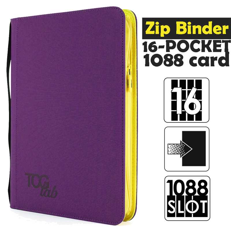 16 pocket xxl - 1088 slot - viola - zip gialla