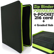 album per toploader a 9 tasche (216 toploader + 4 graded slab) - leather black
