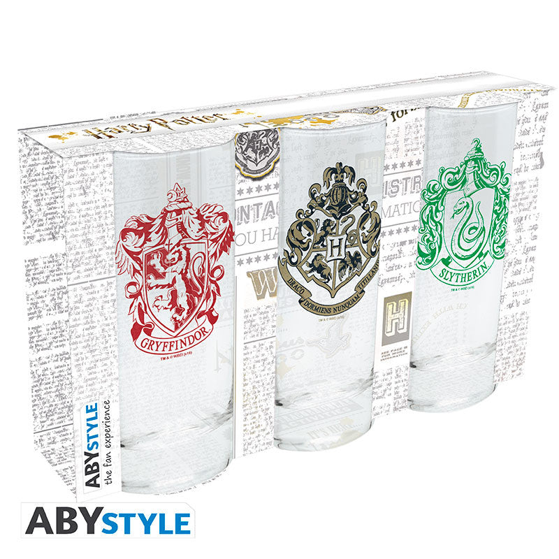 harry potter - 3 glass set