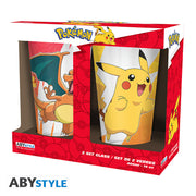 pokemon - set of 2 xxl glasses - pikachu & charizard