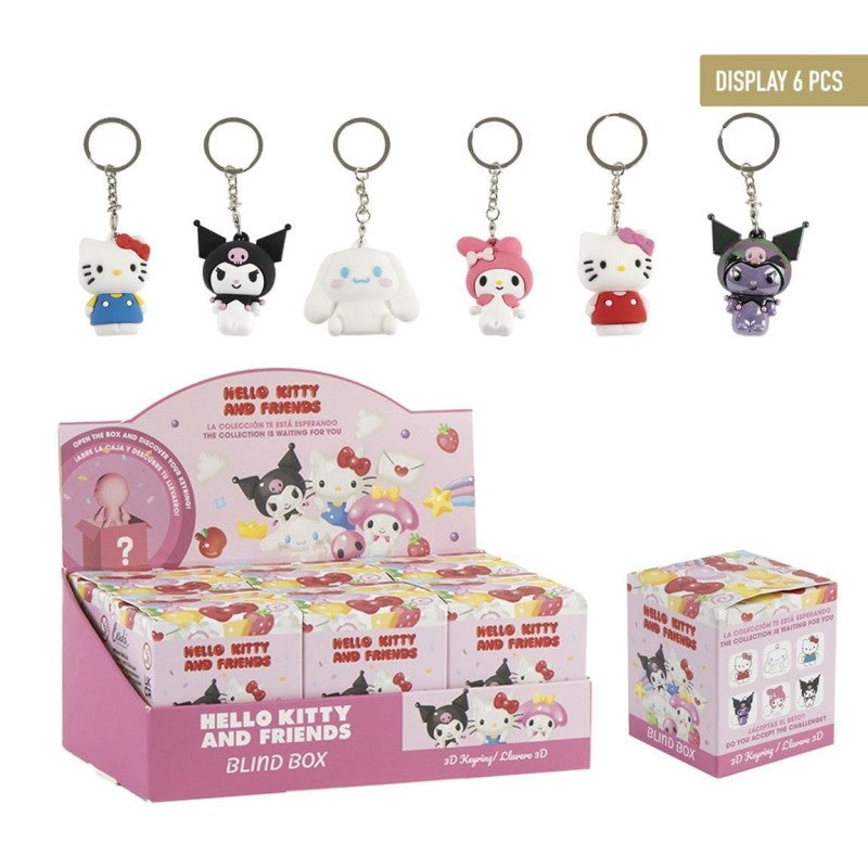 hello kitty - 1 personaggio assortito - portachiavi