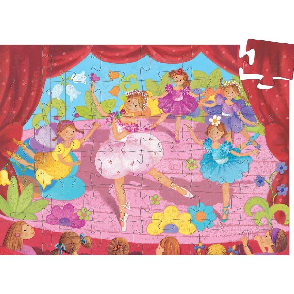 la ballerina con il fiore - puzzle 36 pezzi silhouette