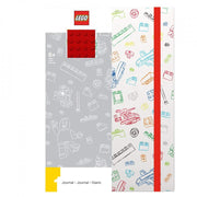 Cancelleria quaderno a5 a righe con mattoncino rosso 4x4