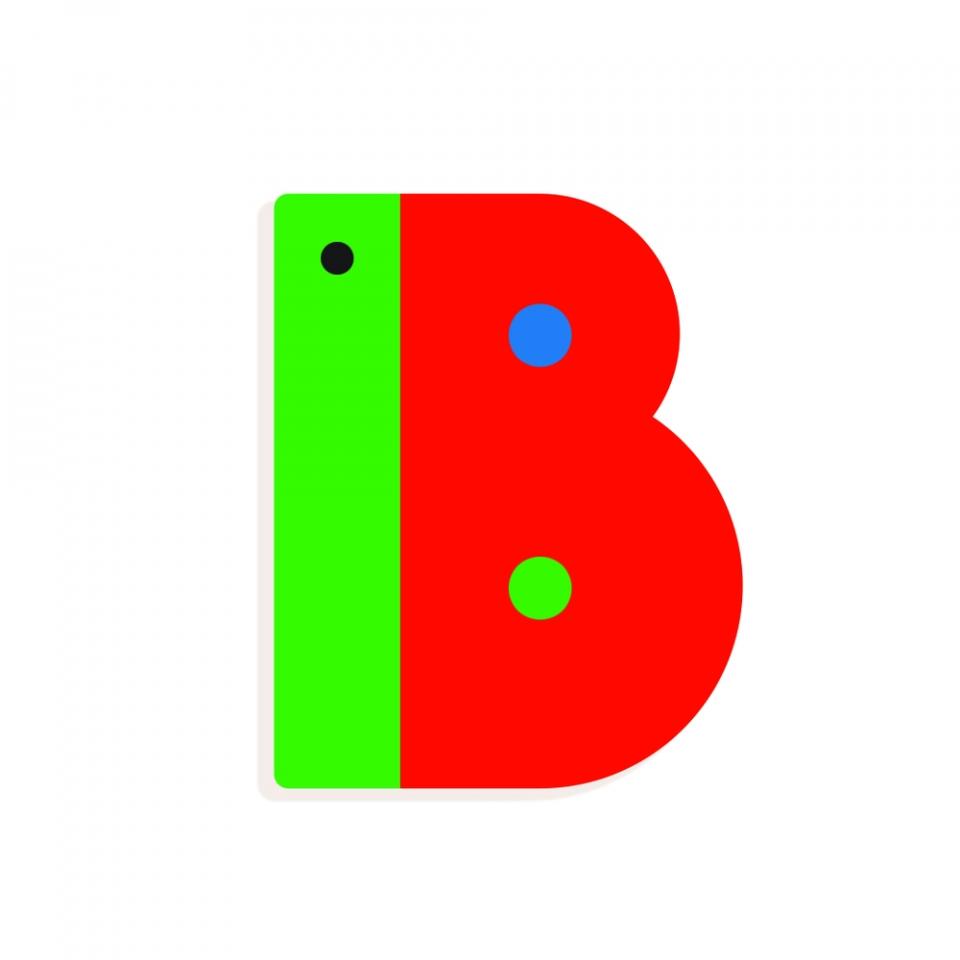lettera in legno - b