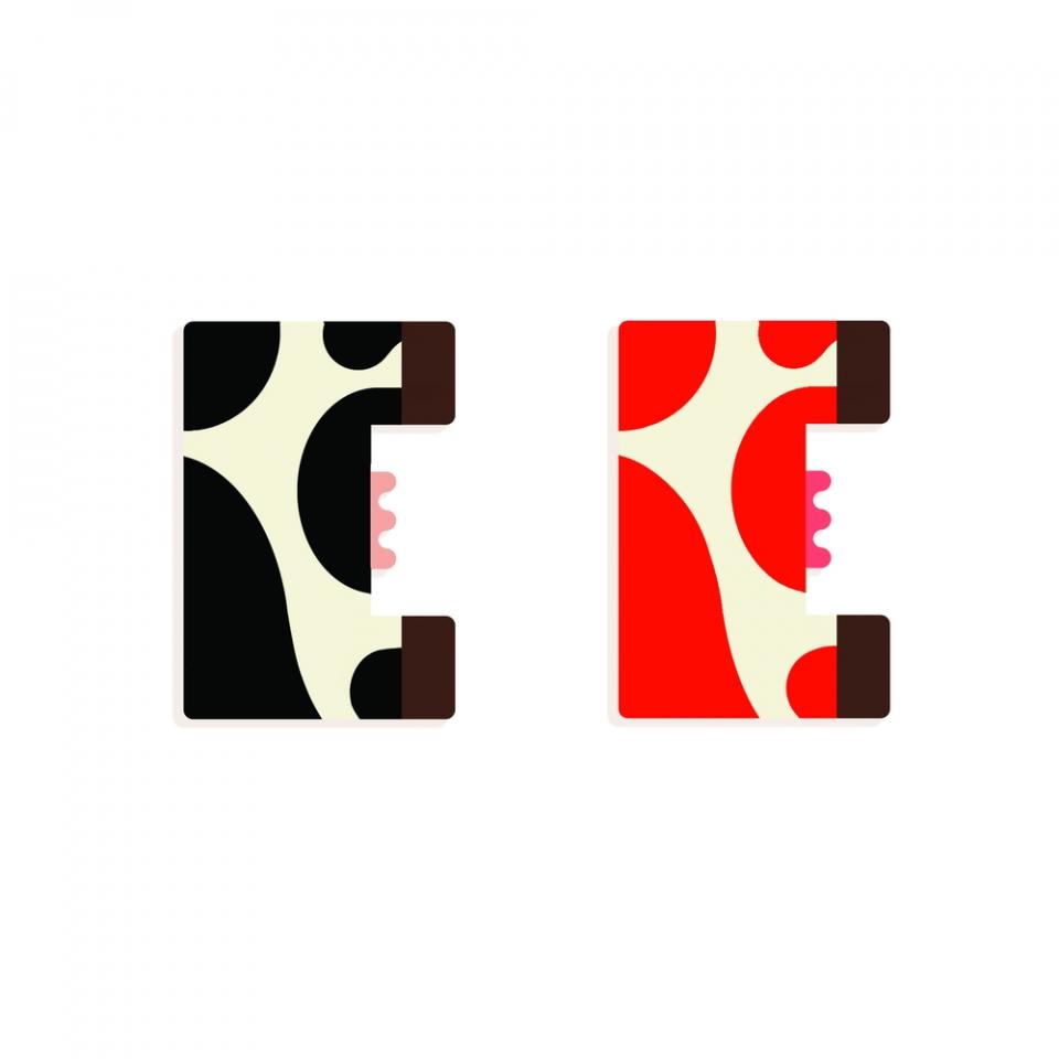 lettera in legno - e