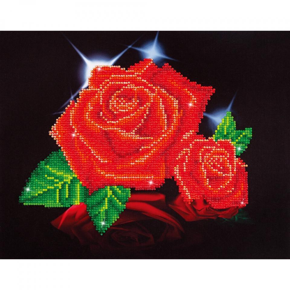 red rose sparkle - diamond dotz intermediate dd5.002