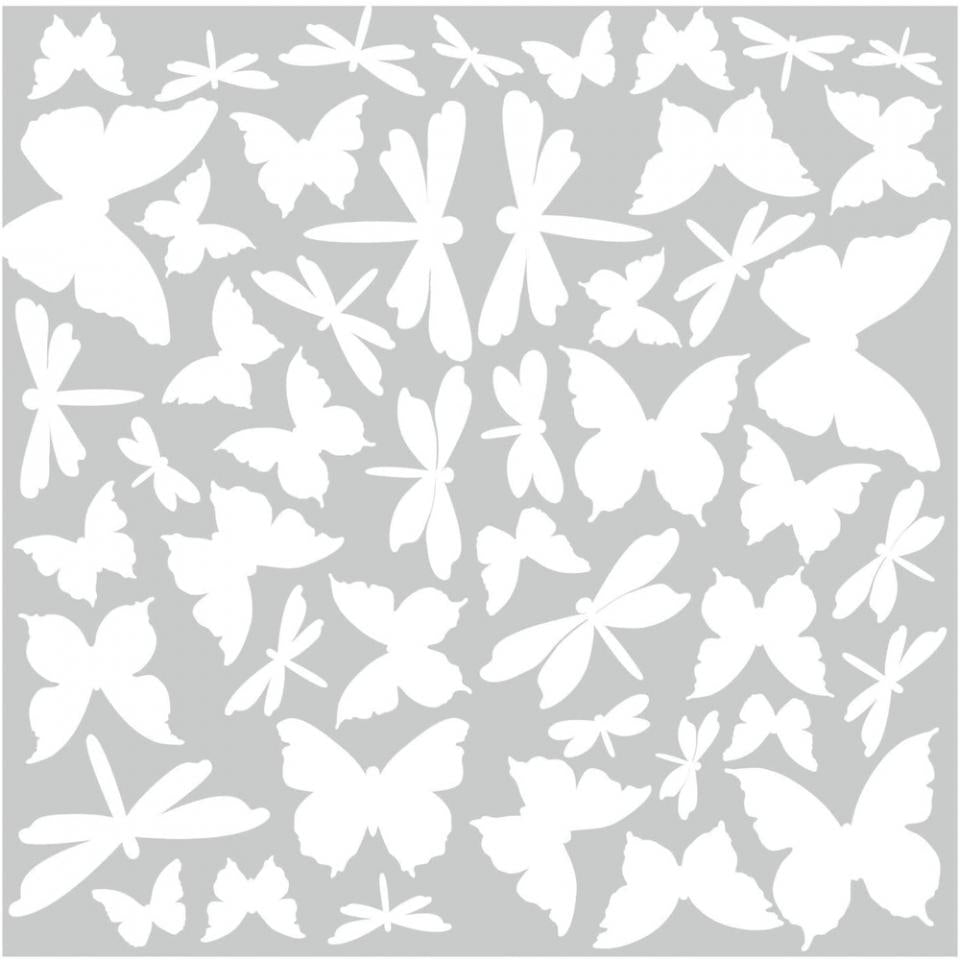 farfalle fluorescenti adesivo removibile da parete