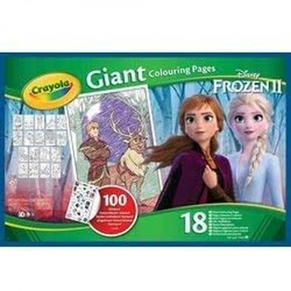 maxi pagine da colorare con adesivi - frozen 2