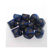 scarab blu royal/oro - set di 7 dadi poliedrici