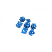 speckled aqua blu/bianco - set di 7 dadi poliedrici