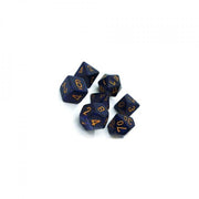 speckled cobalto/oro - set di 7 dadi poliedrici