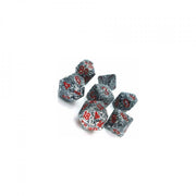 speckled granite grigio/rosso - set di 7 dadi poliedrici