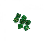 vortex verde/oro - set di 7 dadi poliedrici