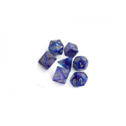 lustrous viola/oro - set di 7 dadi poliedrici