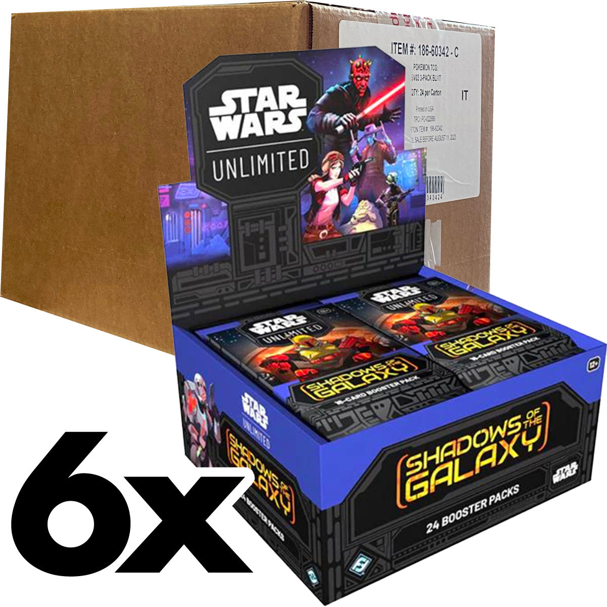 star wars unlimited - shadow of the galaxy - case sigillato 6x box 24 buste (eng)
