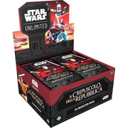 star wars unlimited - crepuscolo della repubblica - box 24 buste (ita)